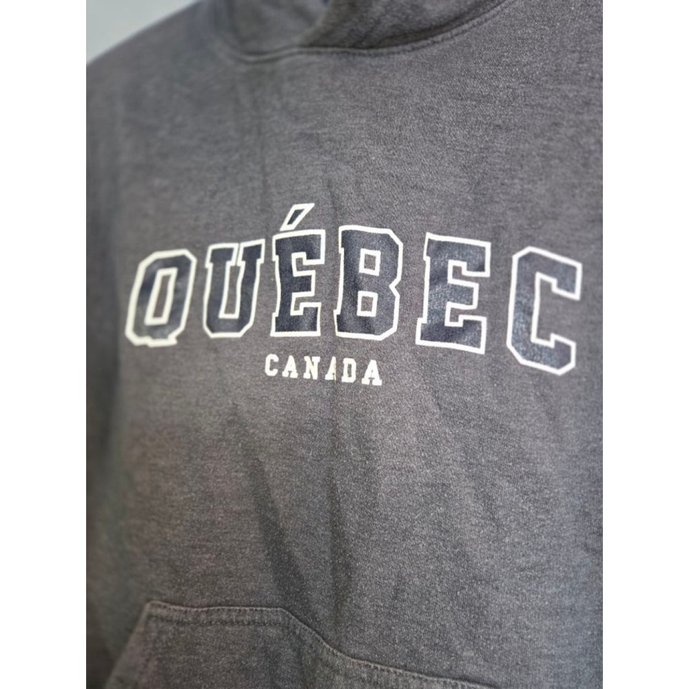 Women's Unbranded Gray & White Quebec Hoodie Standard S - Picture 2 of 3